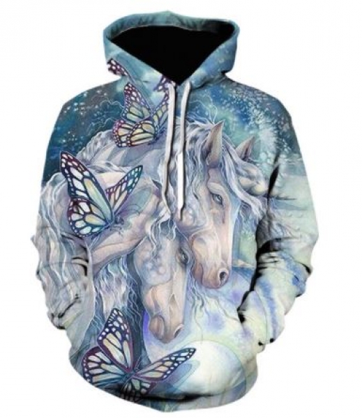 Unisex Hoodie "Butterfly" Größe XXL